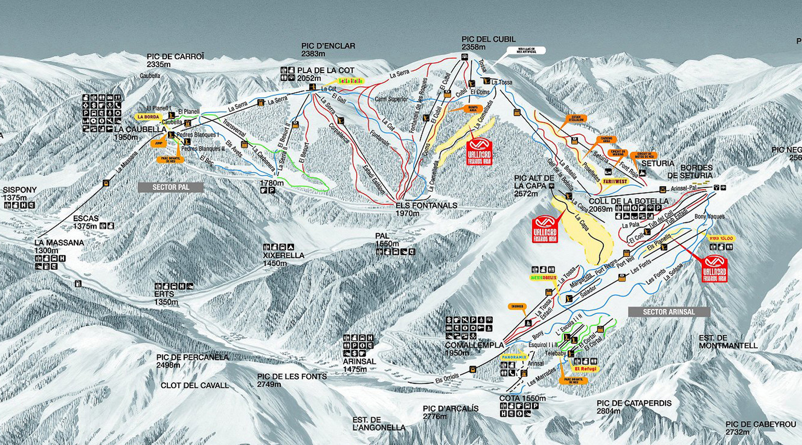 Andorra ski maps and slopes ALL ANDORRA