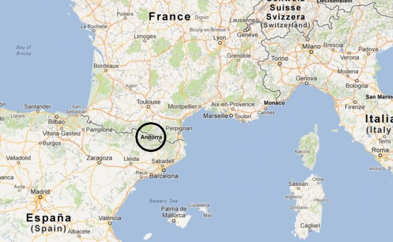 L Andorre O Se Trouve La Principaut D Andorre Sur La Carte Les   Andorre Sur La Carte 768x473 