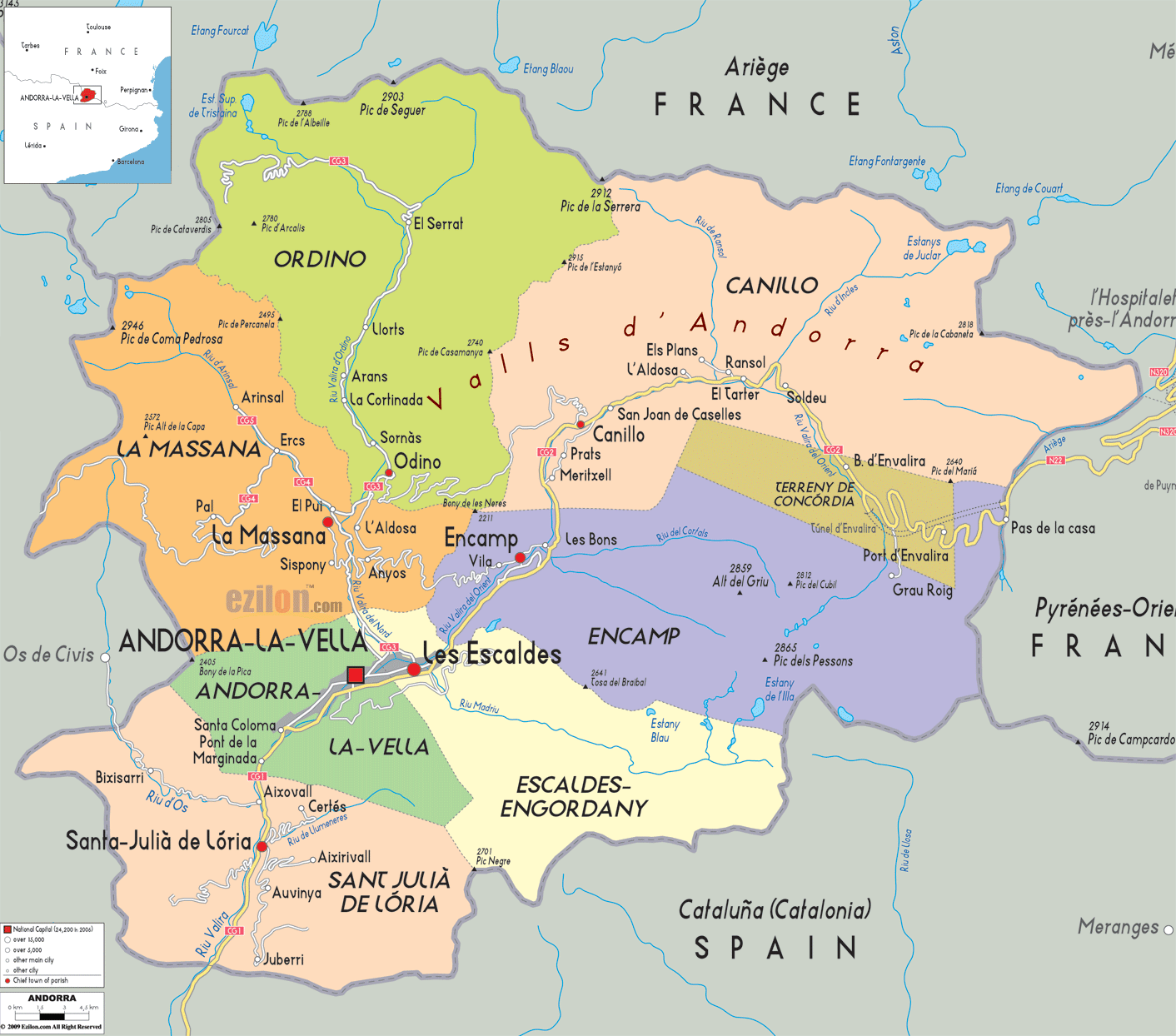 L'Andorre: où se trouve la Principauté d'Andorre sur la carte? Les informations générales • TOUTES LES PYRÉNÉES · France, Espagne, Andorre