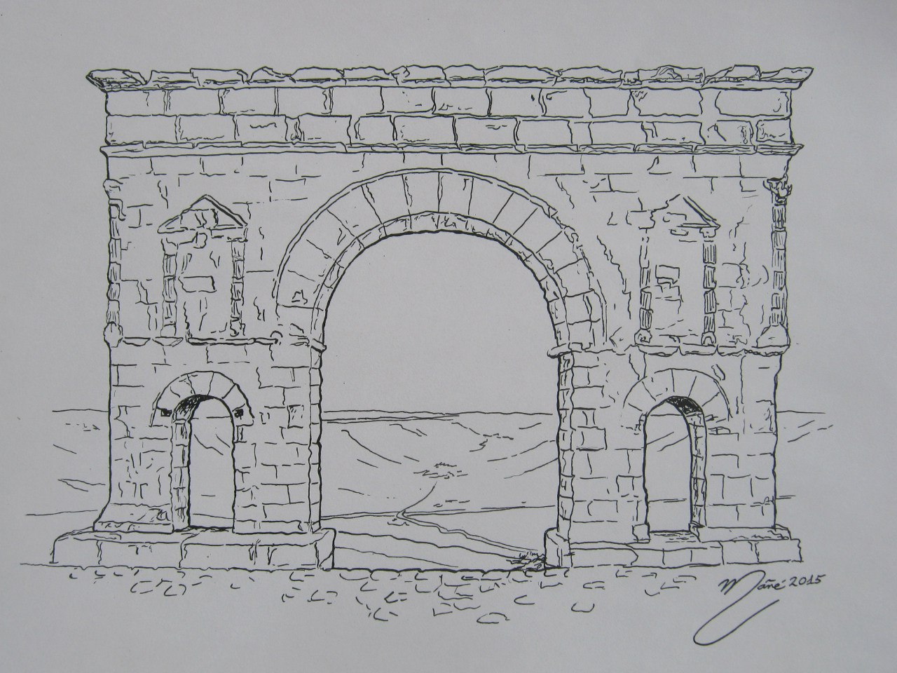 Roman Arch Drawing