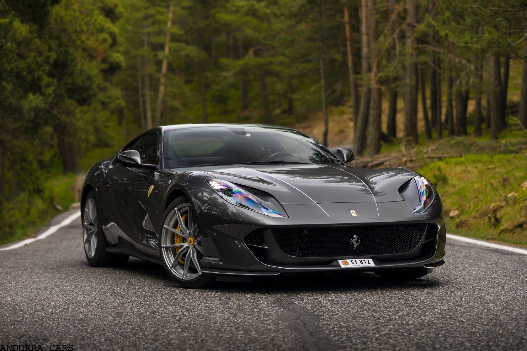 Ferrari 812 Superfast black color with 789 HP * All PYRENEES · France