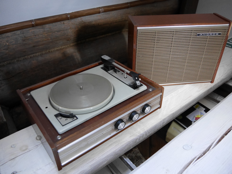 Old Record Player Accord 201 Soviet Stereo Record Player Gramophone Vinyl  Record Player Records Turntable Phonograph With Two Speakers 