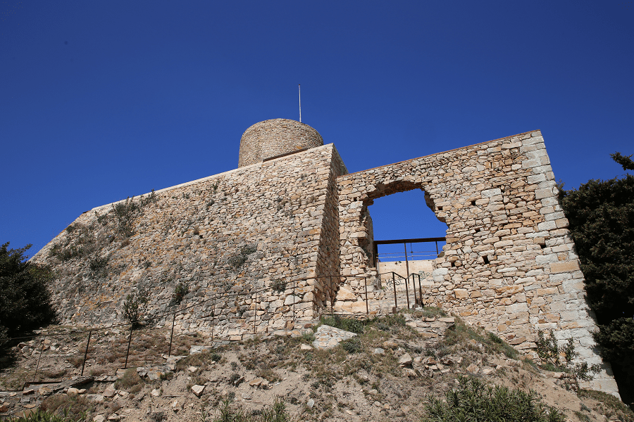 The Blanes castle of Sant Joan controls the sea raids of pirates