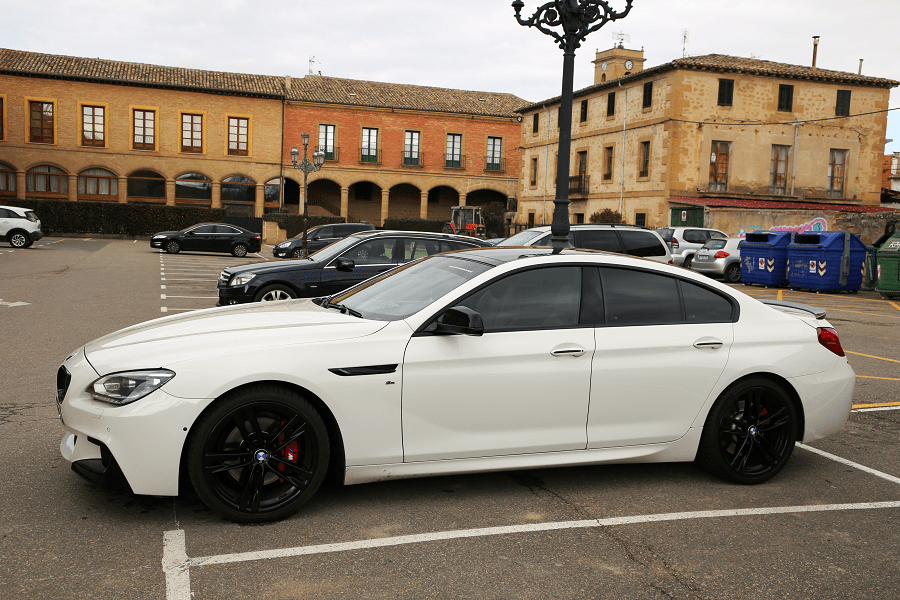 The white BMW F06 M640 (four-door Gran Coupe version) * All PYRENEES ·  France, Spain, Andorra