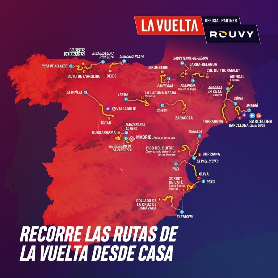 One of the stages of La Vuelta d'Espanya (Tour of Spain) will take